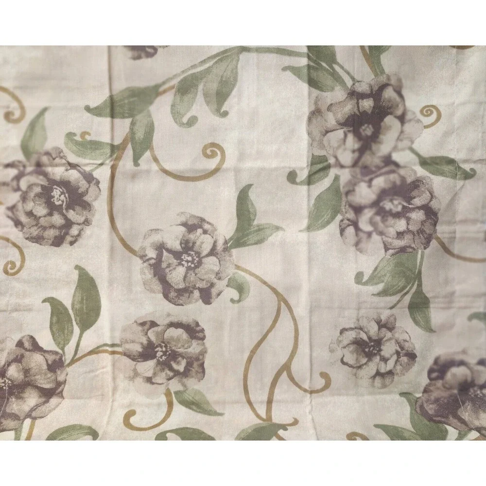 Springs Industries Set of 2 Pillow Shams Purple flowers‎ Beige background NEW